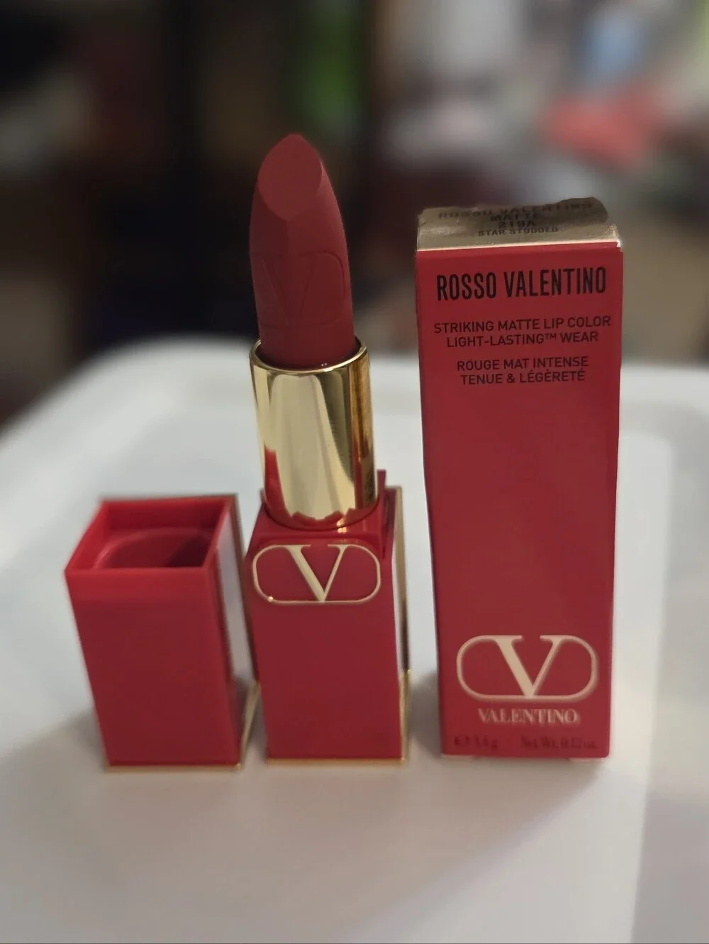 Valentino Rosso Matte Lipstick In Star Studded